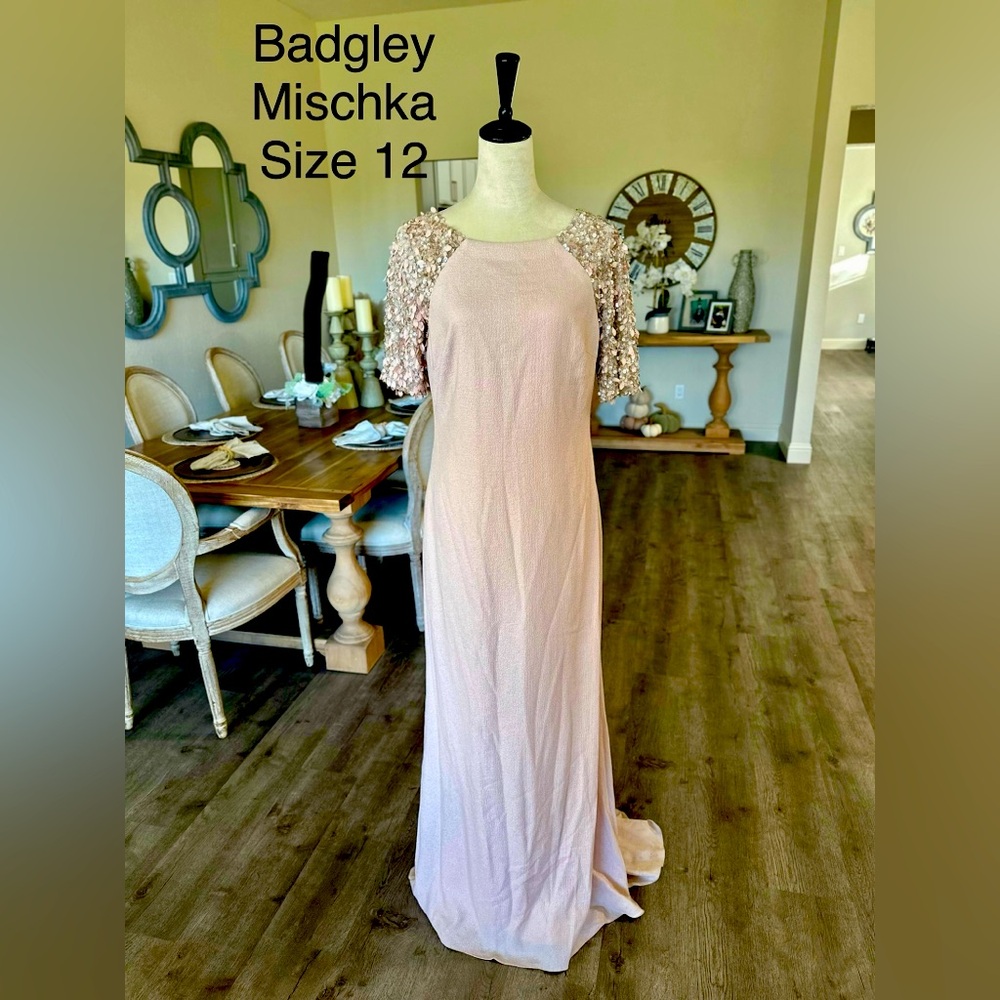 Badgley Mischka gorgeous blush rose gown